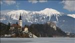 lake bled with mountain view